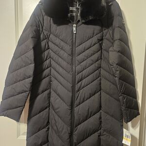 Michael Kors Black Quilted Coat